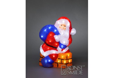 Konstsmide Acrylic Chimey Climbing Santa LED (38 x 27cm)